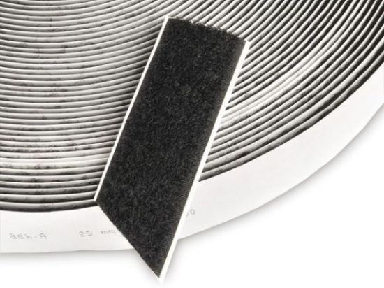 Velcro Aggrippant Velours Noir 2,5cm